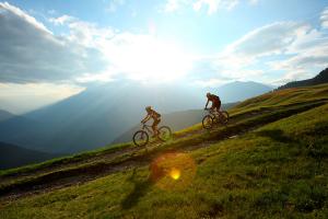 mountainbiken im Naturpark Texelgruppe