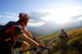 Mountain biking in the mountains of Meran